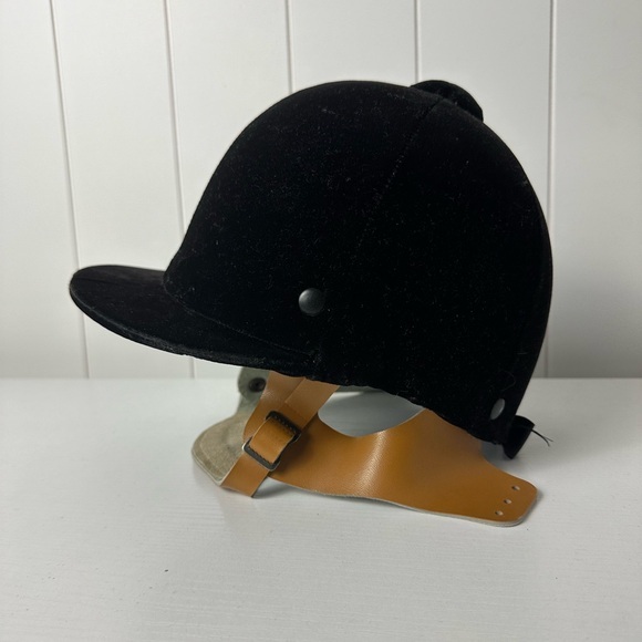 Vintage 1996 Black Velvet Equestrian Riding Helmet - Picture 1 of 7